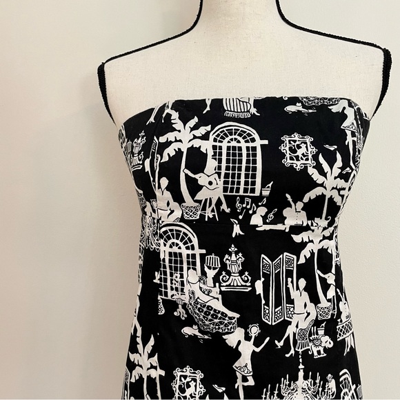 Lily Pulitzer Late Night Toile Strapless Dress - Picture 5 of 7